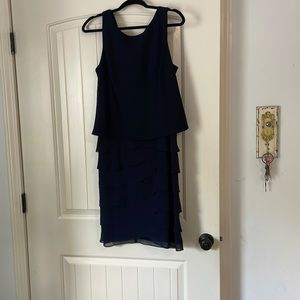Navy dress, great for weddings, dates, etc., like new
